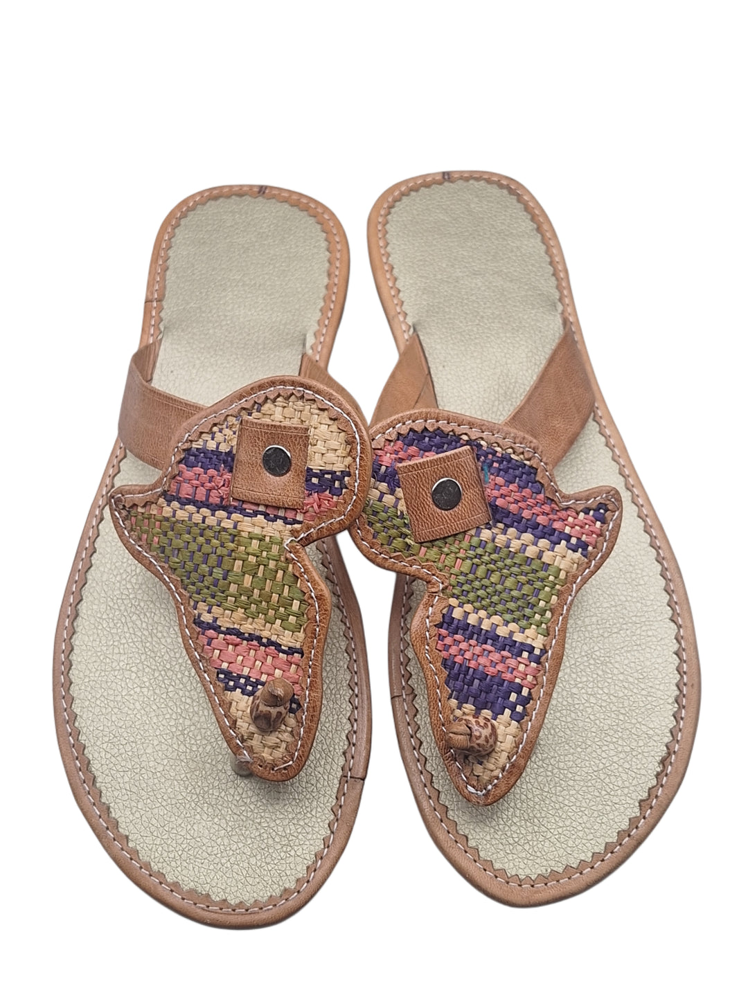 Genuine leather slides